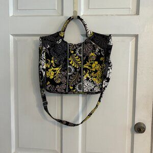 Vera Bradley Large Tote in Baroque w/Handles & Crossbody Strap EUC